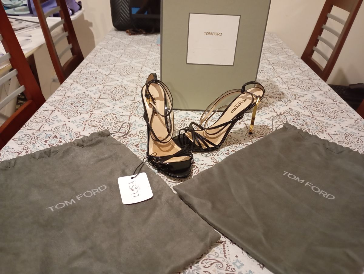 Αυθεντικά Πέδιλα Tom Ford Angelica 105mm Λουστρίνι - Νούμερο 41