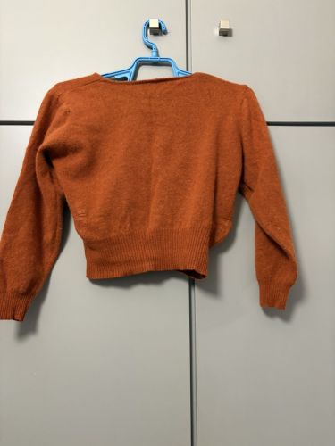 Πλεκτό Crop Top Πουλόβερ σε Πορτοκαλί Χρώμα – Μέγεθος Small (S)