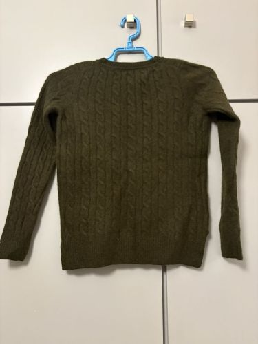 Massimo Dutti γυναικείο πλεκτό πουλόβερ, 100% κασμίρ, χακί, size S