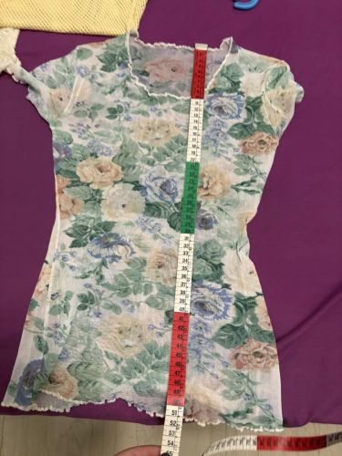 Floral Διαφανές Mesh Μπλουζάκι (Small)