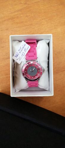 Helena Vera Crystal Seiko Japan Κόκκινη Σιλικόνη Γυναικείο Ρολόι - Καινούργιο