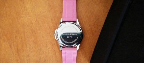 Helena Vera Crystal Seiko Japan Κόκκινη Σιλικόνη Γυναικείο Ρολόι - Καινούργιο