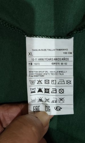 United Colors of Benetton μπλούζα μακρυμάνικη, πράσινη, μέγεθος XL 150