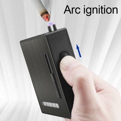 single black cigarette case-lighter
